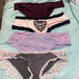 4 pair of different styles Vs panties